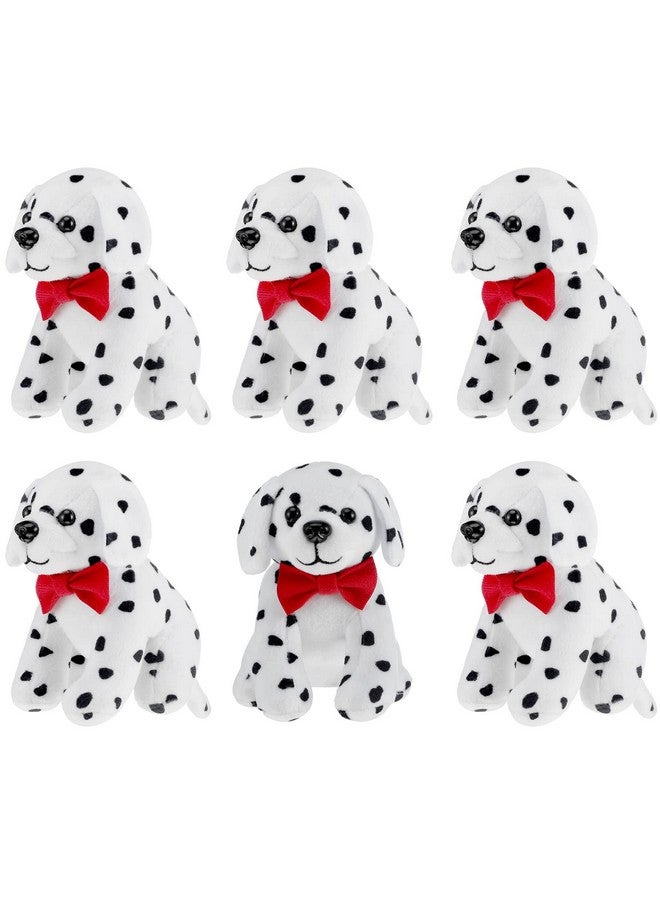 Jiuguva 6 Pcs Dalmatians Dog Stuffed Toys Plush Spotted Dog Realistic Stuffed Puppy Soft Dalmatian Party Favors for Halloween Carnival Prize Gift Birthday Baby Shower Decorations, 5.7 Inch(Novelty Style) - Image 1