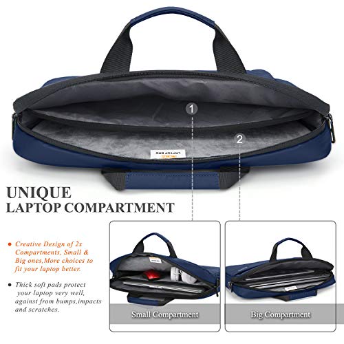 Probus Traveller Business Laptop Sleeve Sling Bag with Shoulder Strap for 13.3/15.6 inch Laptop (Navy Blue, 15.6 Inch) - Image 3