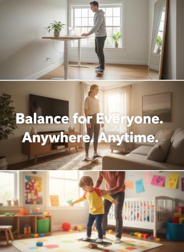 Toibena Balance Board trainer for Adults Kids,Surf/Snowboard wobble board,capatity 450Lbs core trainer,made of wood/Less Plastic/Solid cork roller - Image 3