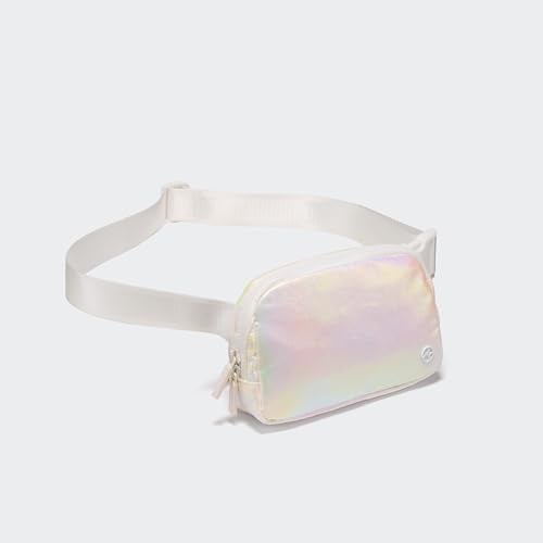 Pander حقيبة خصر باندر بسحاب مزدوج للنساء، حقيبة حزام نيلون مقاومة للماء، حقائب كتف بحزام قابل للتعديل (متلألئ) - Image 4