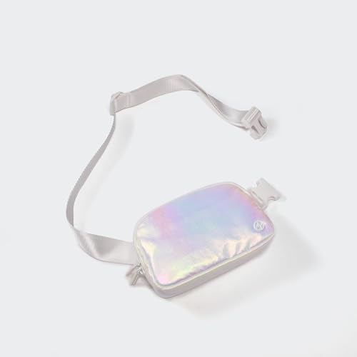 Pander حقيبة خصر باندر بسحاب مزدوج للنساء، حقيبة حزام نيلون مقاومة للماء، حقائب كتف بحزام قابل للتعديل (متلألئ) - Image 2