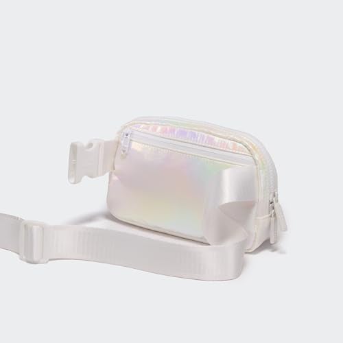 Pander حقيبة خصر باندر بسحاب مزدوج للنساء، حقيبة حزام نيلون مقاومة للماء، حقائب كتف بحزام قابل للتعديل (متلألئ) - Image 3