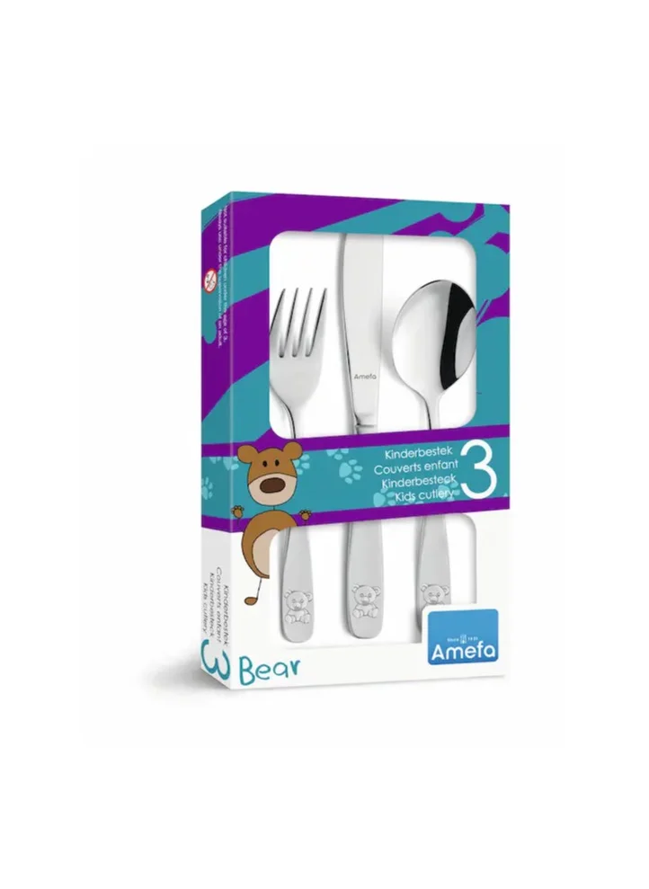 أميفا Children cutlery set 3 Pcs in - Bear