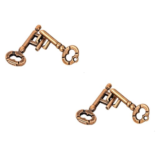 Sujosa 2 Pair Sets of Metal Brain Teaser Puzzle Keys Assembly Disentanglement Puzzles IQ Logical Games Fidget Stress Gift for Adults - Image 1