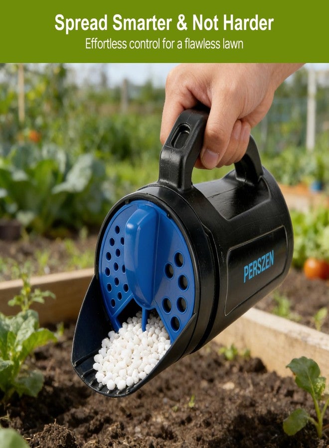 PERSZEN Handheld Spreader for Fertilizer, Grass Seed and Ice Melt, Multi-Use Seed Spreaders for Lawns with Adjustable Openings, 84 Oz Capacity Lawn Spreader for Yards and Garden Care - Image 5