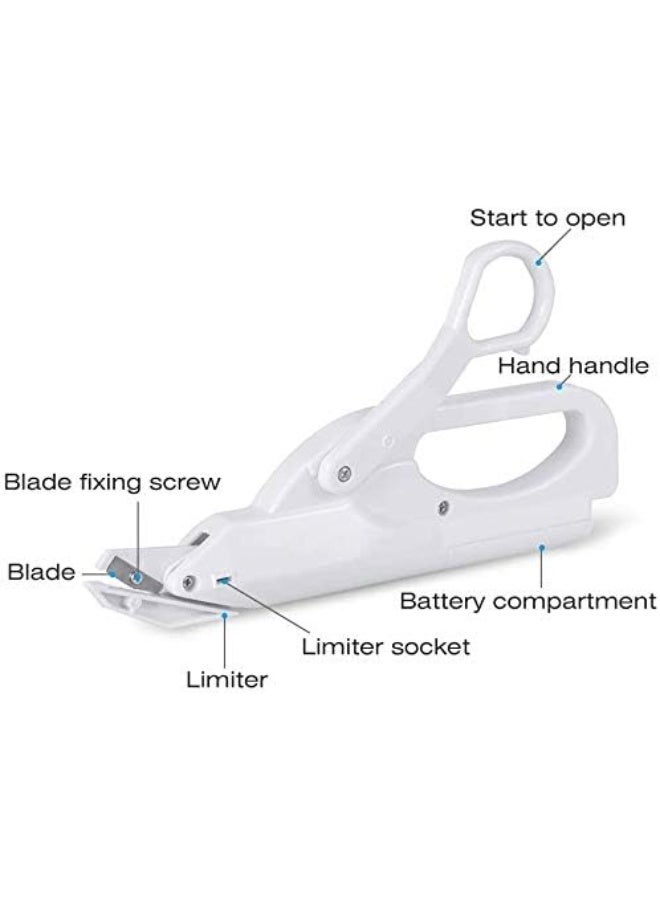 Generic Electric Scissors, Multipurpose Home Electric Fabric Scissors with Safety Switch, Battery Operated Handheld Electronic Scissor Tailor Sewing Scissor Craft Shears for Cutting Paper Leather Cloth  - Image 3