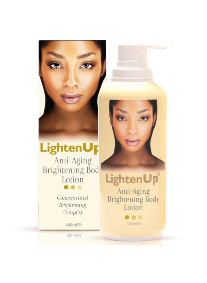Lighten-Up LightenUp Anti-Aging Body Lotion 400ml - Brightening Body Lotion with Argan Oil and Shea Butter - Image 1