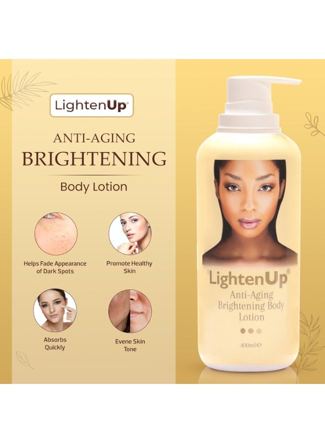 Lighten-Up LightenUp Anti-Aging Body Lotion 400ml - Brightening Body Lotion with Argan Oil and Shea Butter - Image 5