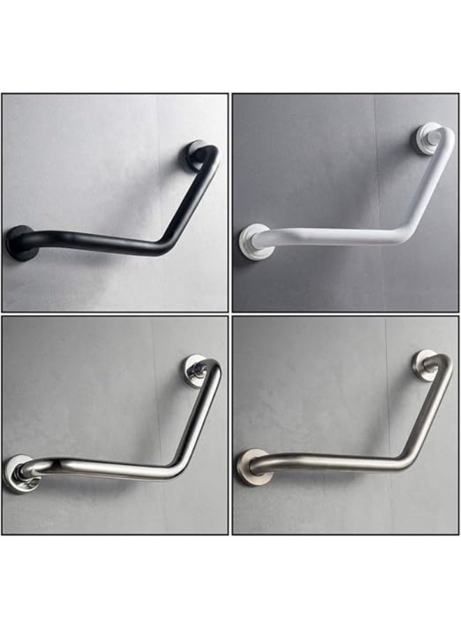 Stainless Steel L Angled Grab Bar, Anti-Slip Grab Rail Handle/Wall Mounting Towel Rail Bar/Bathroom Support Handle for Elderly Children Safe (Color : Black) - Image 4