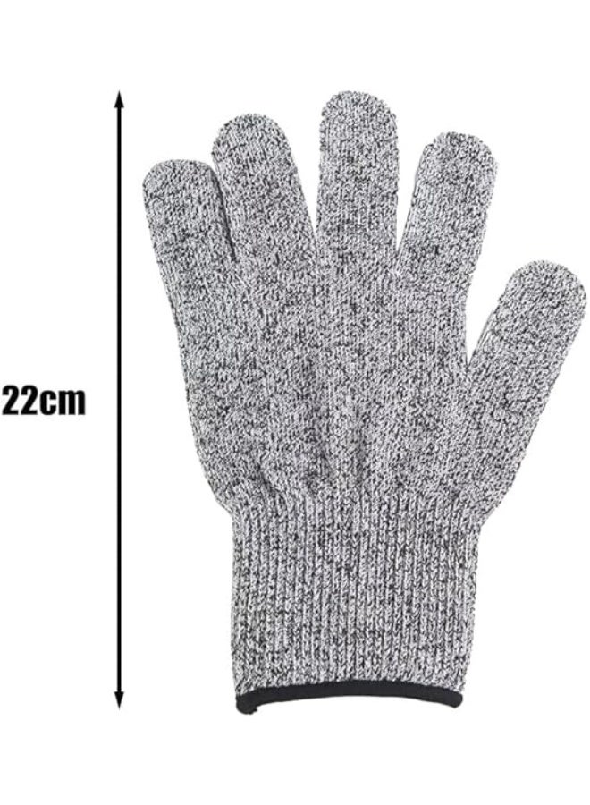 قفازات حماية مهنية مقاومة للقطع مستوى 5 - معيار EN388 للسلامة - مقاس L - Image 2