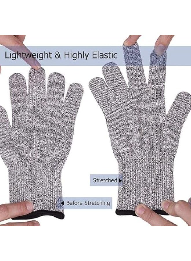 قفازات حماية مهنية مقاومة للقطع مستوى 5 - معيار EN388 للسلامة - مقاس L - Image 4