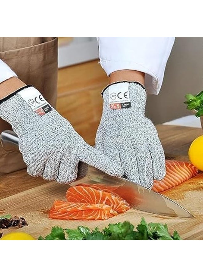 قفازات حماية مهنية مقاومة للقطع مستوى 5 - معيار EN388 للسلامة - مقاس L - Image 5