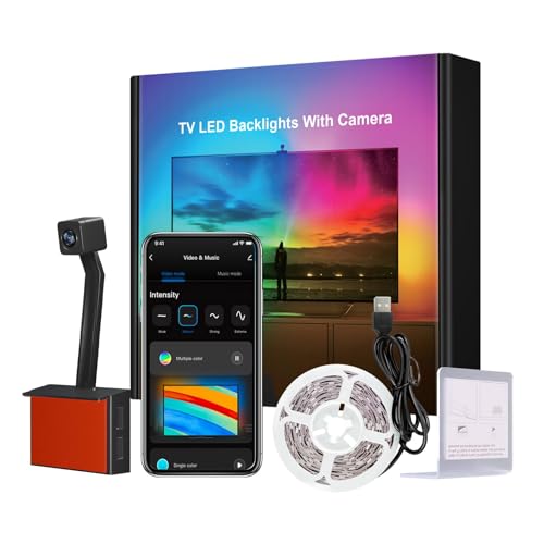 GUPUP TV LED Backlight for 55-65" TVs, BGRIC Backlight Sync to Screen & Music, 12.5ft TV Led Backlights for LED Show, Gaming Room, App Control - Image 1