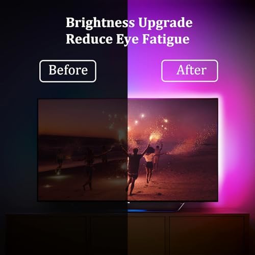 GUPUP TV LED Backlight for 55-65" TVs, BGRIC Backlight Sync to Screen & Music, 12.5ft TV Led Backlights for LED Show, Gaming Room, App Control - Image 3