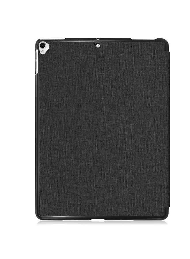 Denim Texture Horizontal Flip Leather Case with Three-folding Holder And Sleep/Wake-up Function For Apple iPad 10.2 2019/Air 3 Black - Image 2