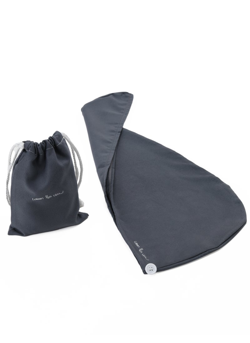 ldeen Hair Towel - Dark Grey 