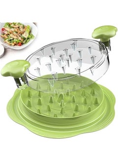 Generic Chicken Shredder Large Chicken Breast Shredder Tool Twist with Brush&Fork, Visible Meat Shredder Machine, Anti-Slip Strip, Ergonomic Handle, BPA Free, Pork Beef Chicken(Matcha)  - Image 1
