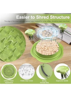 Chicken Shredder Large Chicken Breast Shredder Tool Twist with Brush&Fork, Visible Meat Shredder Machine, Anti-Slip Strip, Ergonomic Handle, BPA Free, Pork Beef Chicken(Matcha) - pzsku/Z1D2E1F0433E2CB2B98FCZ/45/_/1740524033/276f4129-92fc-4907-9a10-22ea7d2b5ac9