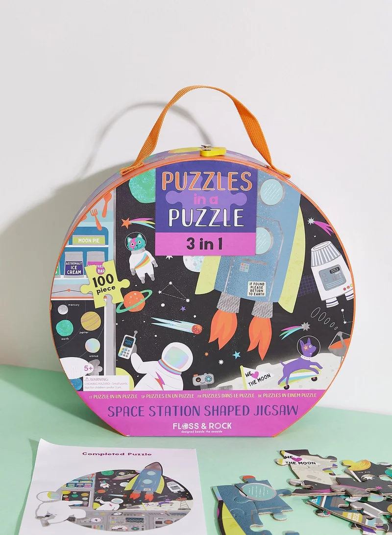 Floss & Rock Space 100Pc 3 In 1 Puzzle