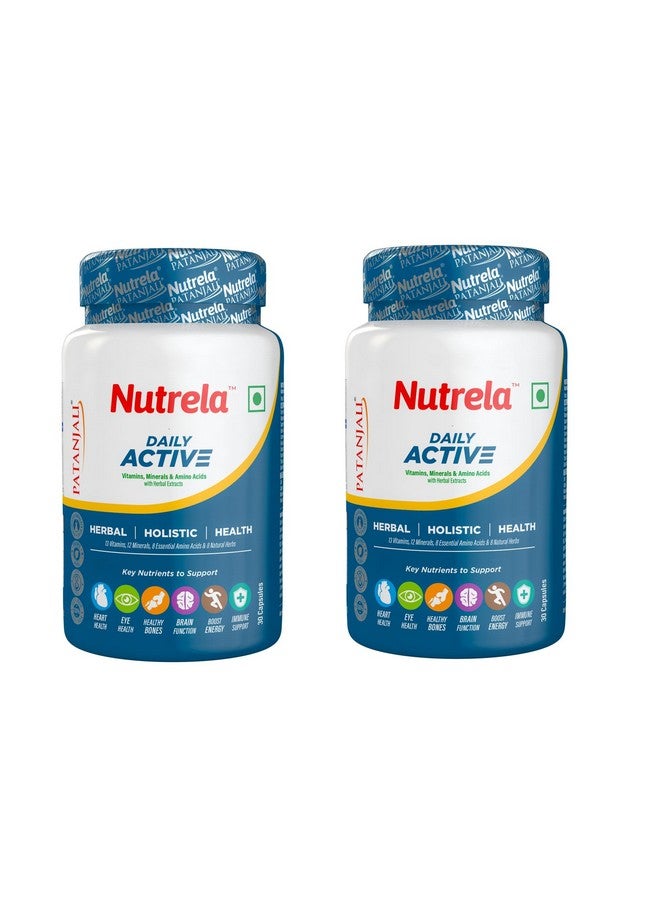 Nutrela Multivitamin by Patanjali | 30 Veg Tablets Pack of 2 | With Vitamins, Minerals, Natural Extracts & Amino Acids | Daily Wellness Supplement for Men & Women - Image 1