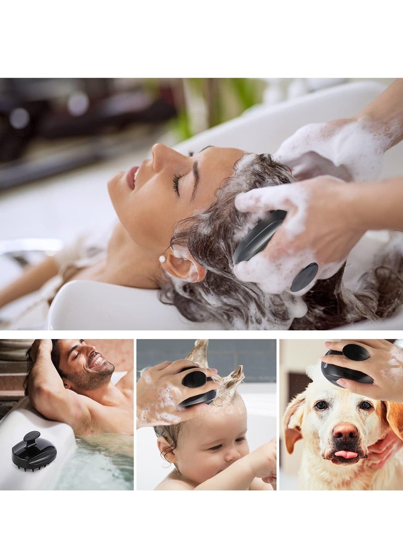 Sosoon Shampoo Brush Hair Scalp Scrubber Head Massager for Stress Relax Hair Growth, Shower Hair Brush for Women Men Kids, Black - Image 3