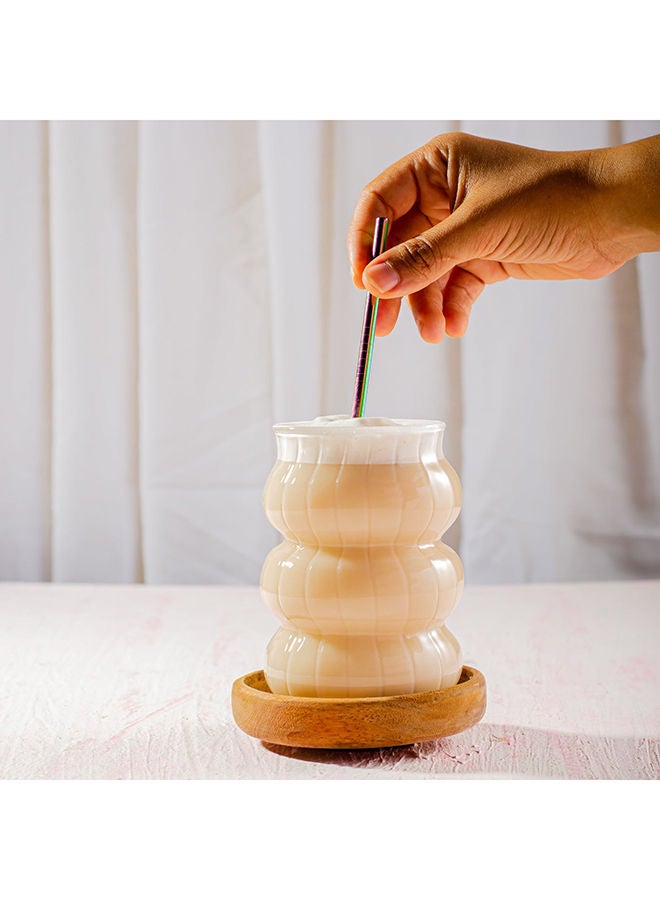 Home Pro 3-Piece Striped Bubble Glass Cup