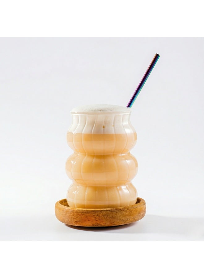 Home Pro 3-Piece Striped Bubble Glass Cup - Image 1