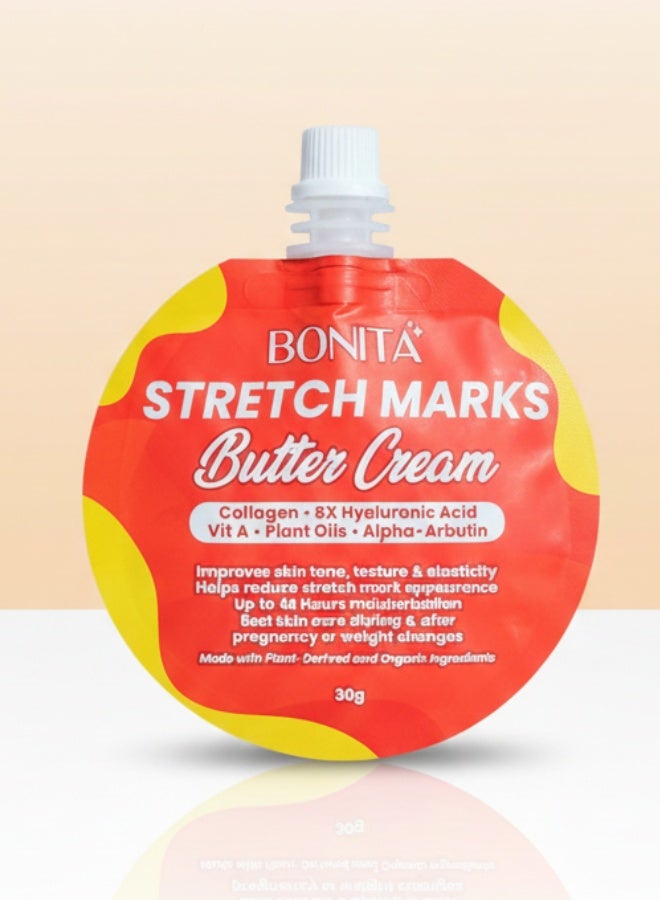 Bonita Stretch Marks Butter Cream 30 g Repair Moisturizing Skin Elasticity Scar Care Body Cream - Image 1