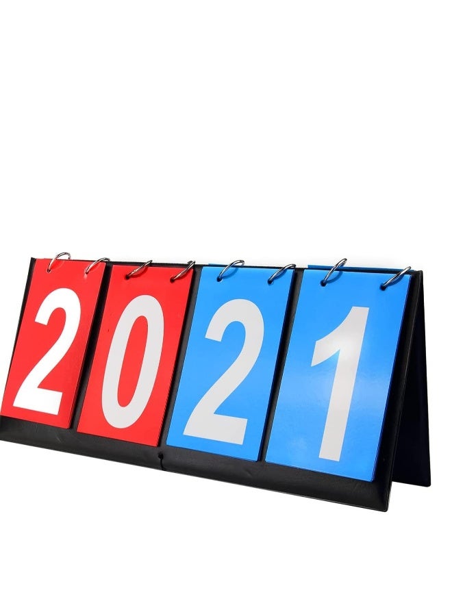 Generic Scoreboard 4Digital Portable Table Top Scoreboard Flipper, Volleyball Basketball Table Tennis Sports Score Flip Scoreboard - Image 1