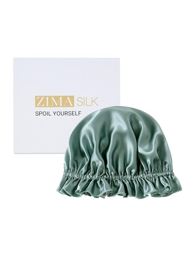 ZIMASILK 19 Momme Silk Sleep Cap With Double Colors  - Image 1