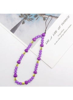 K808 purple mobile phone chain