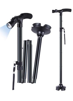 Foldable And Adjustable Walking Stick With Led Light