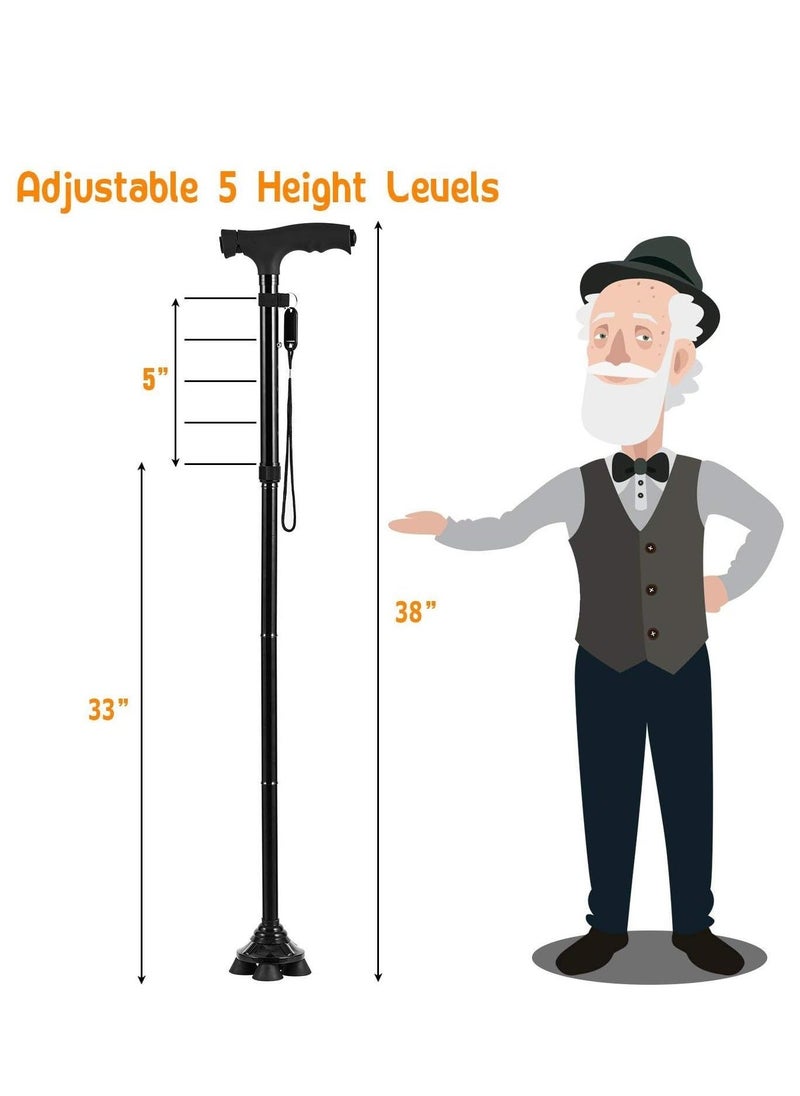 Phone Planet - Foldable And Adjustable Walking Stick With Led Light - Image 1
