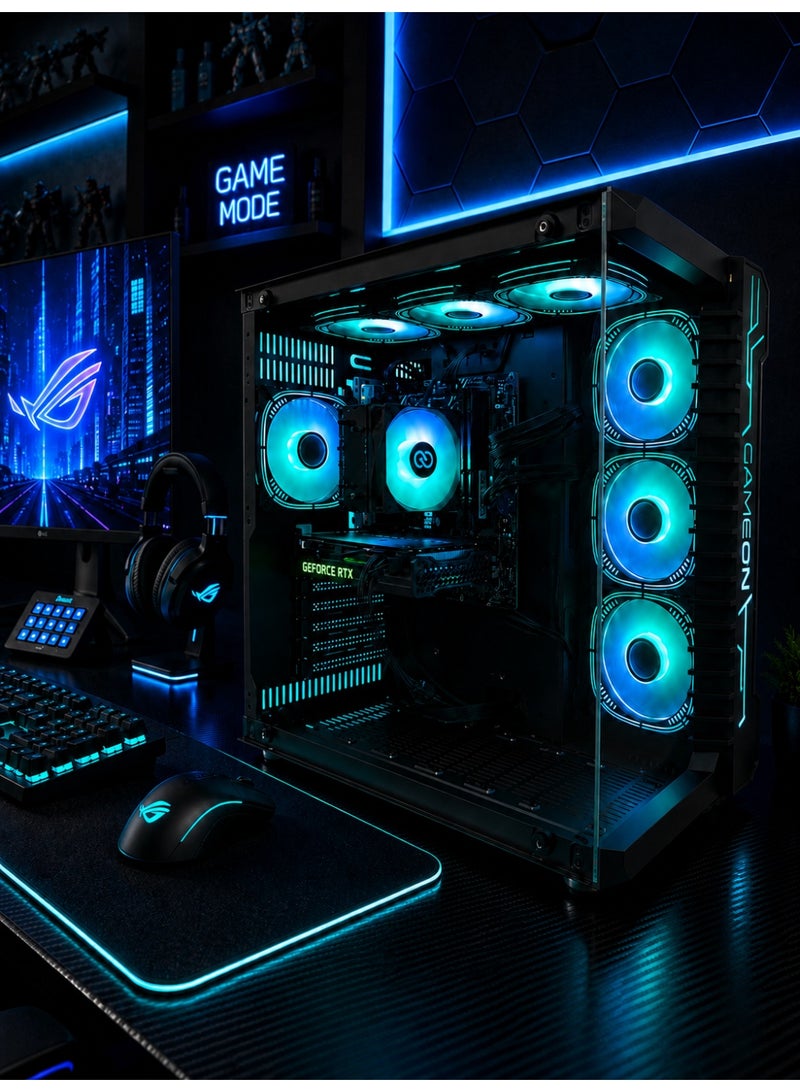 بي سي العاب كمبيوتر قيمنق تجميعة احترافية – وبطاقة رسومات  جيفورس  RTX3050 8 جيجا  - معالج i5 10400F – لوحة الأم H510M-K Gaming –سبعة مرواح – ذاكرة رام 16 جيجا بايت 3200 ميجابايت RGB وذاكرة تخزين 1 تيرا m.2 بسسرعة 2300 ميغا بايت  و واي فاي مع نظام تشغيل ويندوز 11 برو - Image 3
