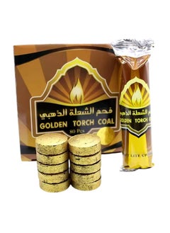 Golden Golden Torch 80-Piece Quick Ignite Bakhoor Charcoal Pack  - Image 2
