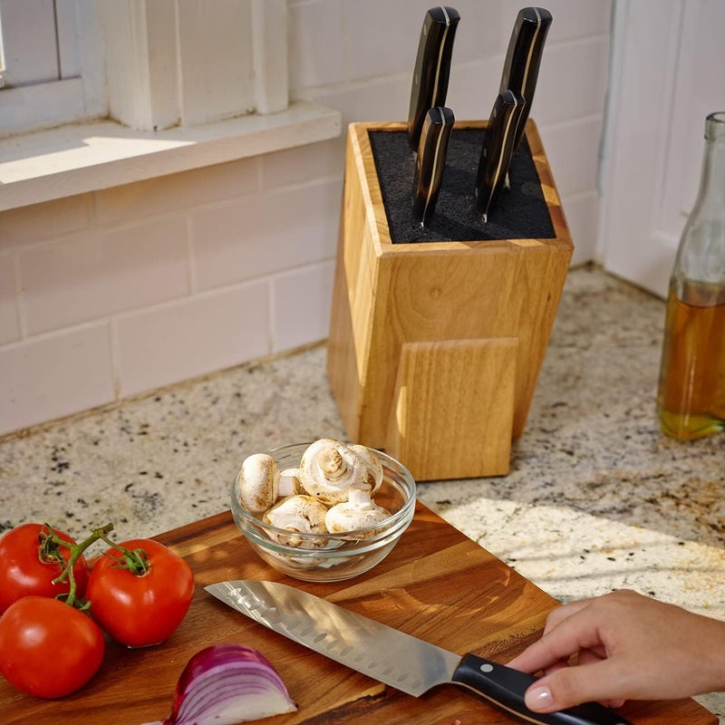 Kapoosh Dice Knife Block, Light Oak Woodgrain - Image 2