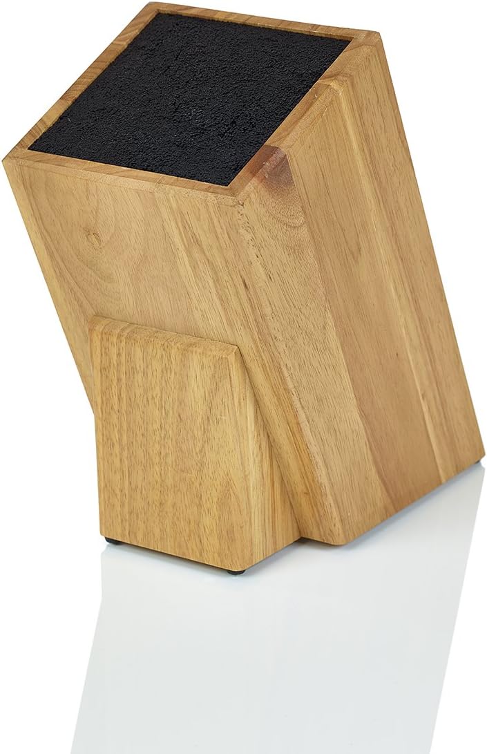 Kapoosh Dice Knife Block, Light Oak Woodgrain - Image 1