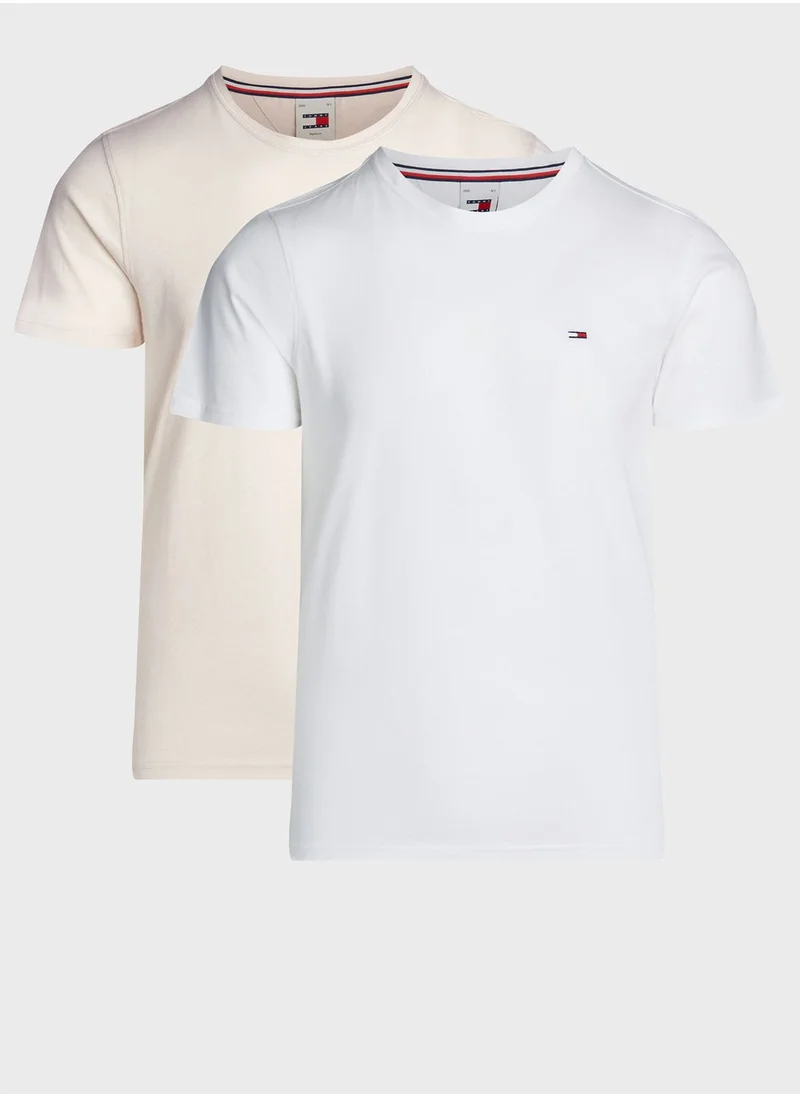 TOMMY JEANS 2 Pack Logo Crew Neck T-Shirt