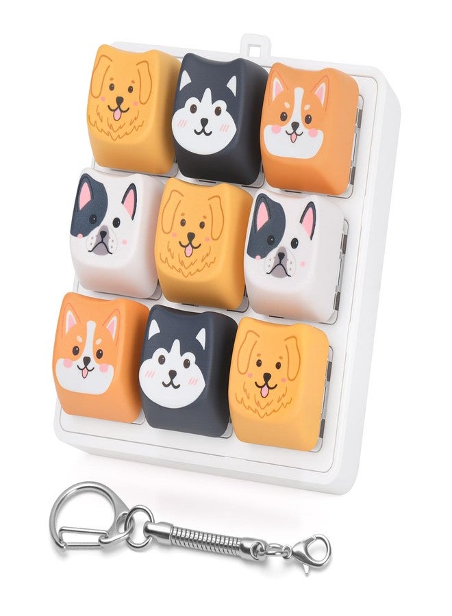 Netholid 9-in-1 Dog Keyboard Fidget Toys for Adults Clicky Keyboard Clicker Fidget Keychain Gifts for Dog Lovers Office Stress Relief ASMR (1P, 9IN1-Dog) - Image 1