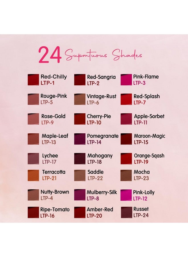 كالرسينس أحمر شفاه سائل مقاوم للنقل من ليبستاي للحصول على شفاه كثيفة غير لامعة تدوم لأكثر من 12 ساعة | لون الشفاه السائل مع لمسة نهائية مخملية غير لامعة| لطخة والدليل | العنبر الأحمر | بينك لولي - Image 5