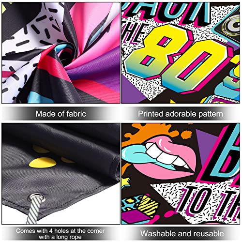 Irenare Back to The 80's Party Banner Backdrop Decorations Supplies for Photography Background, 73 x 43 x 0.04 Inch - Image 3