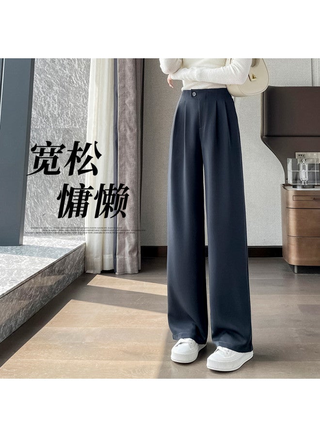 Hstyle Women's Wide-leg Suit Pants 2025 Spring/fall High-quality Drape Versatile Slimming Straight-leg Narrow Fit Casual Trousers - Image 5