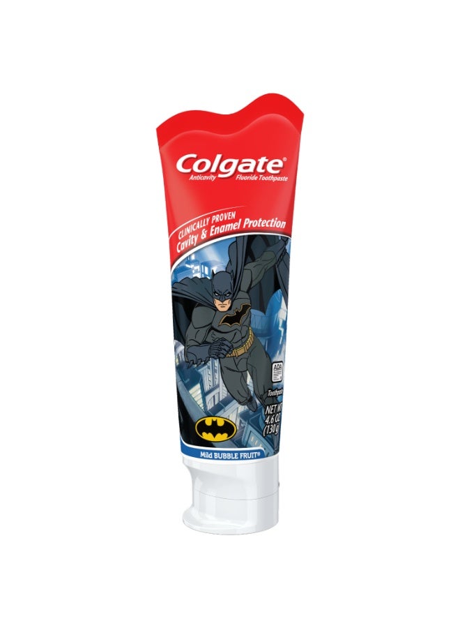 Batman Anticavity Toothpaste For Kids 80G (Bubble Fruit Flavour)