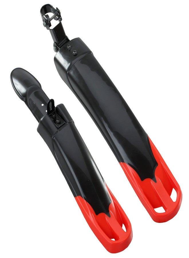 Shivexim® Bicycle Mudguard with Steel Clip - Front & Rear Full Length Fender (RED) - Image 2
