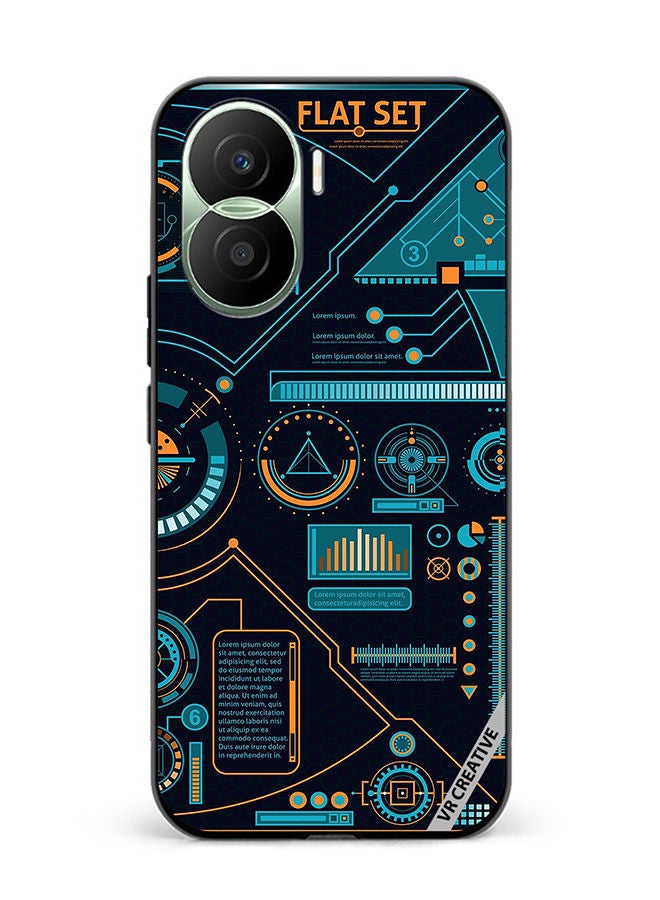 VR CREATIVE Protective Case Cover For Honor Play7T Pro Abstract Design Multicolour - Image 1
