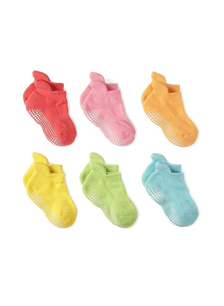 Oasisgalore Non Slip Grip Ankle Boys and Girls Socks with Non Skid for Babies Toddlers and Kids Back to School - Image 1