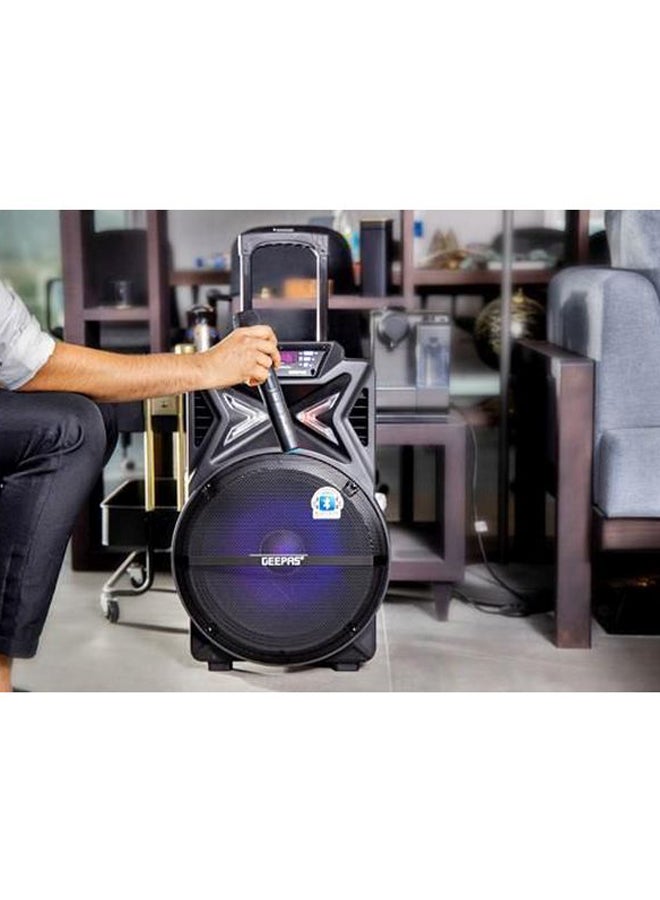 GEEPAS Rechargeable Trolley Bluetooth Speaker GMS11131 Black - Image 4