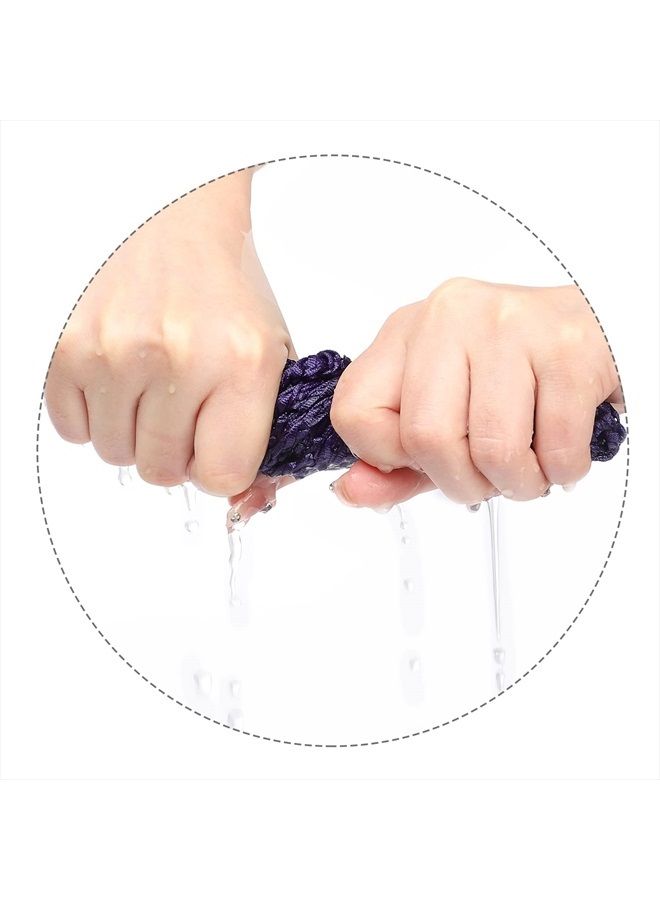 Etercycle 2 Pieces Mesh Crochet Hair Net Snoods, Soft Rayon Knit Crochet Hairnet Hair Cover Accessory Crocheted Sleep Cap for Women (Black, Purple) - Image 5