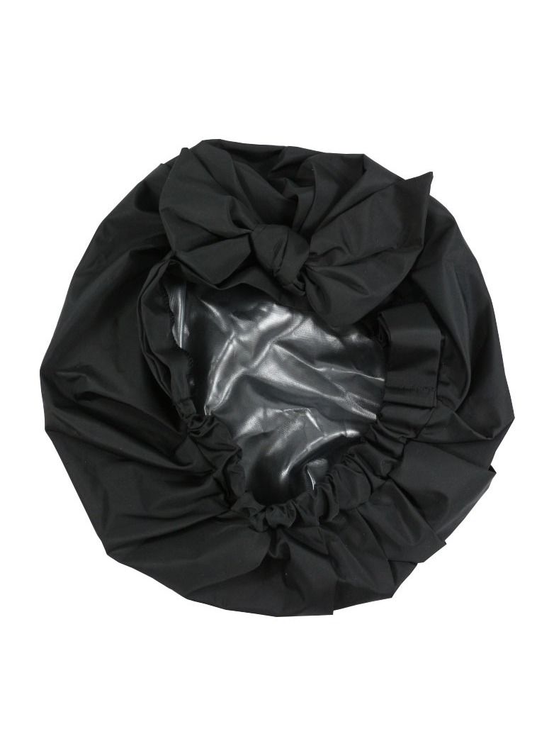 ORiTi Extra Large Shower Cap, Bowknot Double Layer Reusable Bath Hair Caps With Silky Satin for Women Beauty Bathing, Hair Spa, Home Hotel Travel Use - Image 4