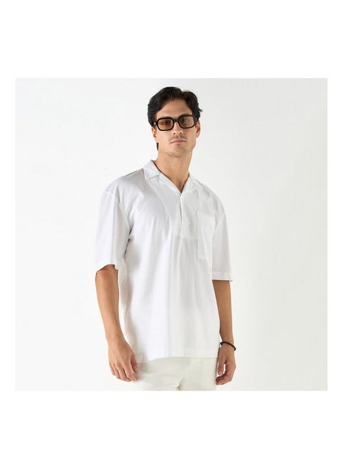 Regular Fit Textured Button Down Shirt
